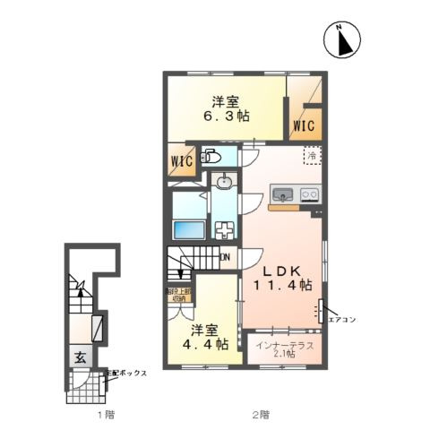 メルセデス(坂戸市伊豆の山町　アパートＡ棟新築工事)の間取り