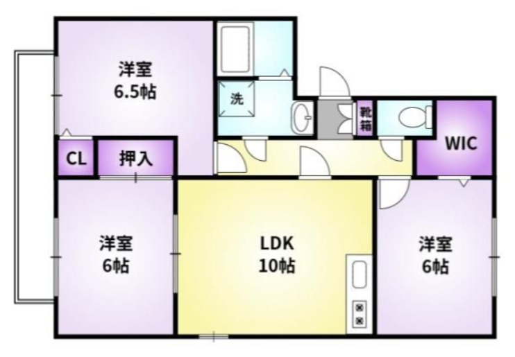サニーヒル西町の間取り