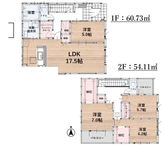 福岡市西区上山門２丁目の新築一戸建の間取り