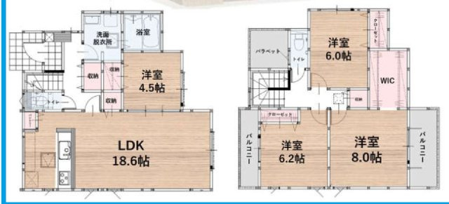糟屋郡粕屋町内橋東１丁目の新築一戸建の間取り