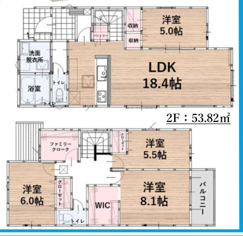 糟屋郡粕屋町内橋東１丁目の新築一戸建の間取り