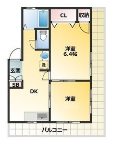 コーポ塚田の間取り|間取りです。