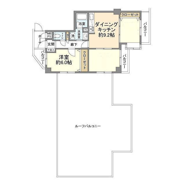 ライオンズマンション北千束の間取り|間取りです。