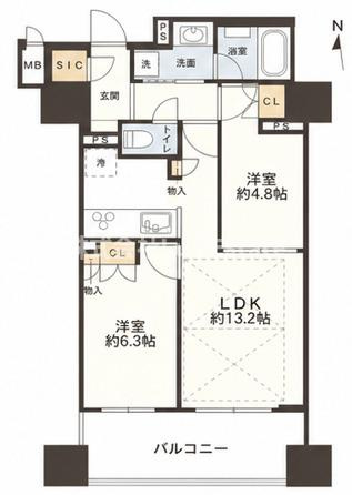 ローレルタワー心斎橋の間取り