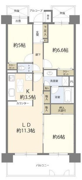 ソフィア宿河原の間取り|間取りです。