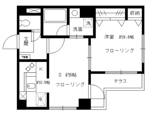 グラシューズ・ワンの間取り|間取りです。