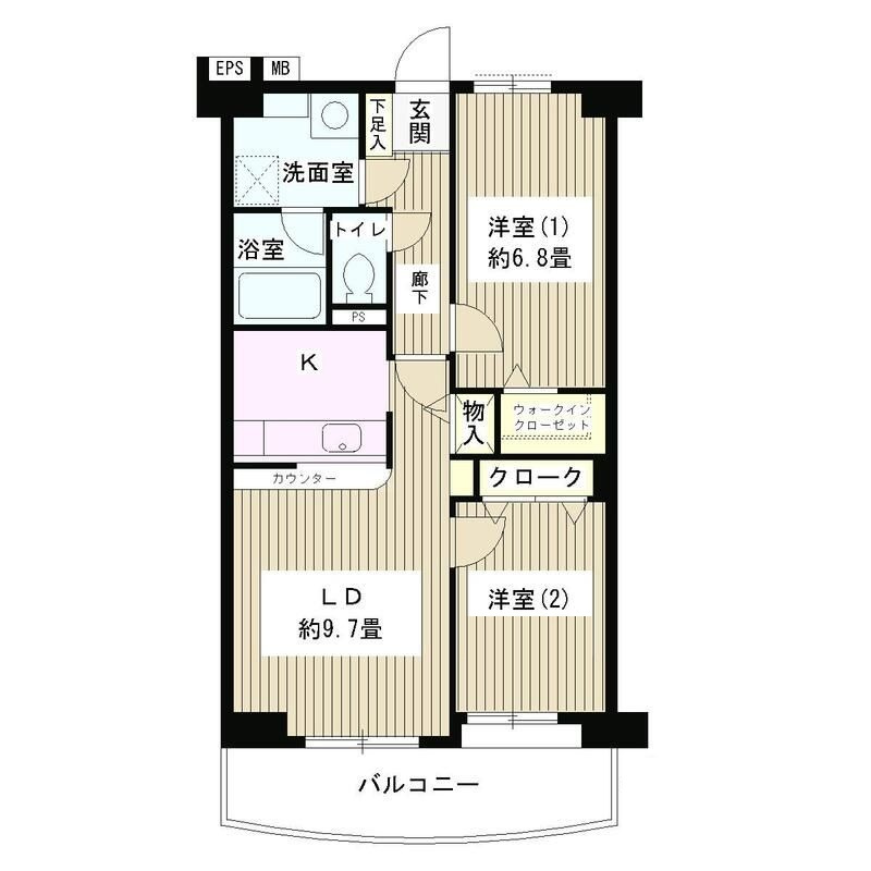 ドエル新都の間取り|間取りです。