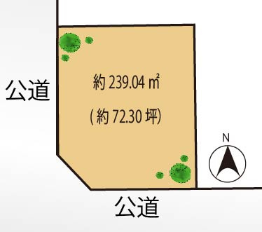 大田区南馬込　建築条件なし売地の土地図