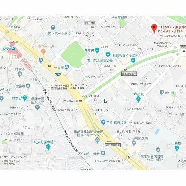 ＺＥＳＴＹ小石川の地図