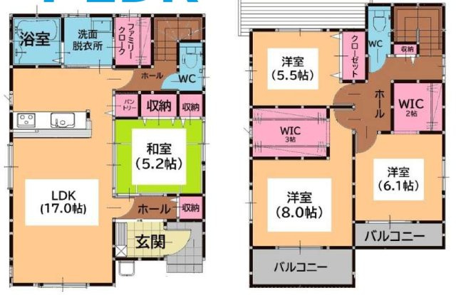 福岡市南区和田２丁目の新築一戸建の間取り