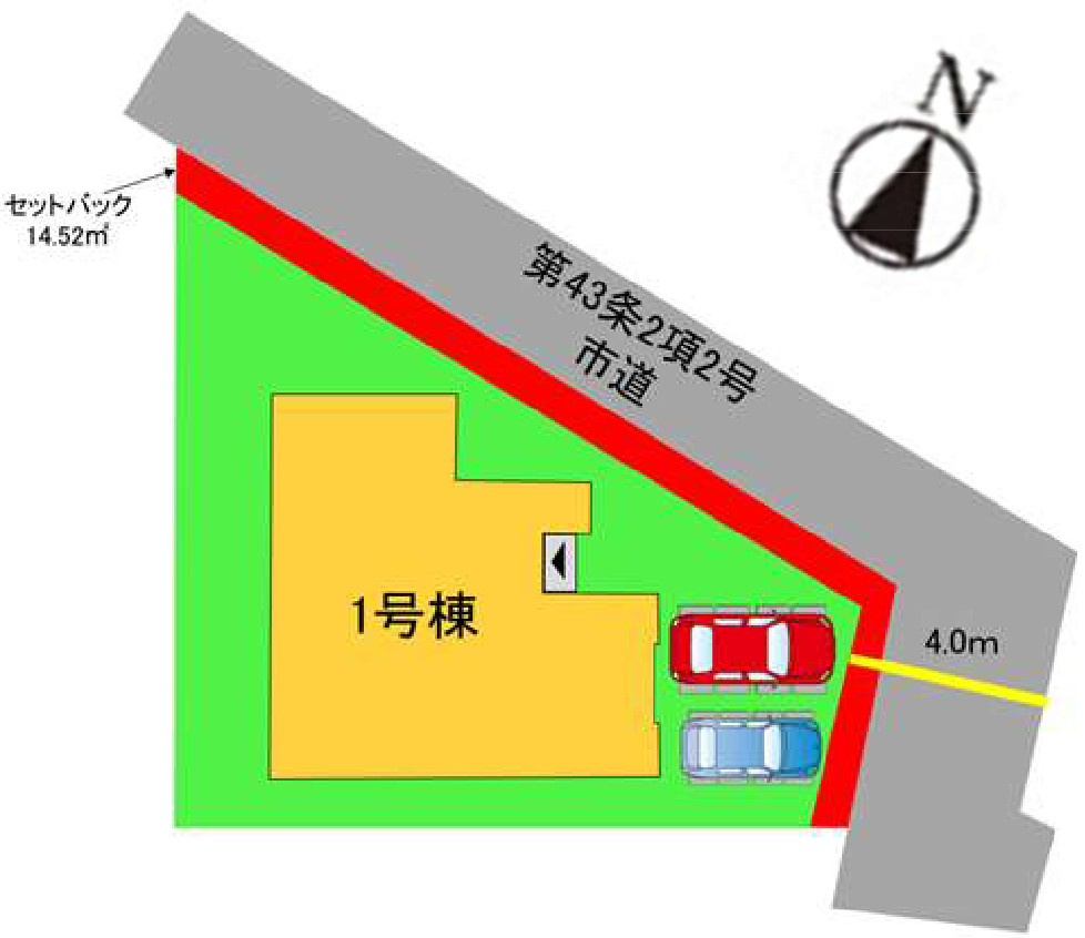 福岡市南区野多目６丁目の新築一戸建の区画図