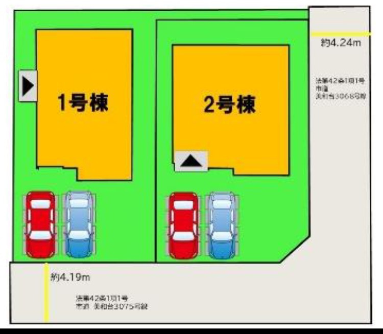 福岡市東区美和台５丁目の新築一戸建の区画図