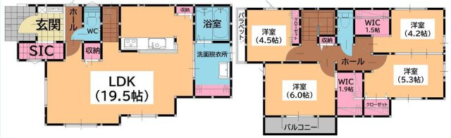 糟屋郡粕屋町花ヶ浦４丁目の新築一戸建の間取り
