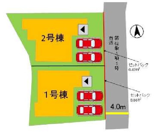 筑紫野市上古賀１丁目の新築一戸建の区画図