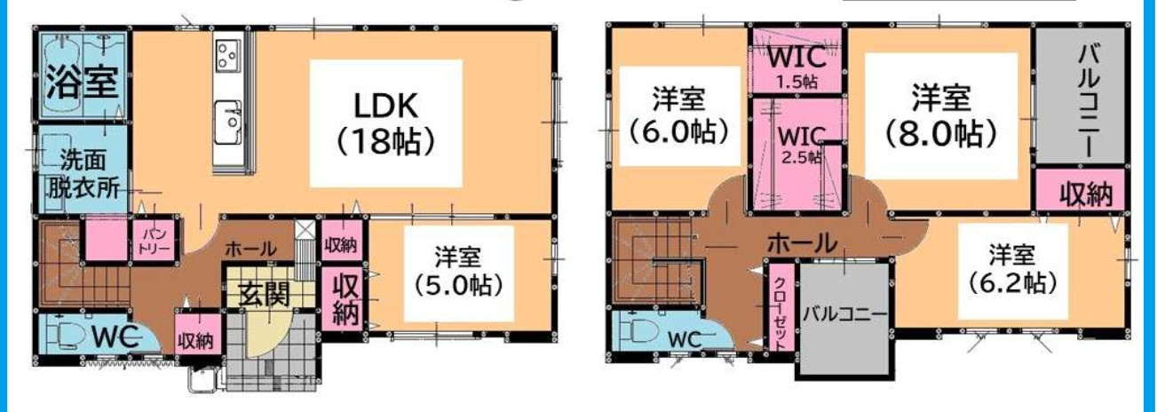 筑紫野市桜台２丁目の新築一戸建の間取り