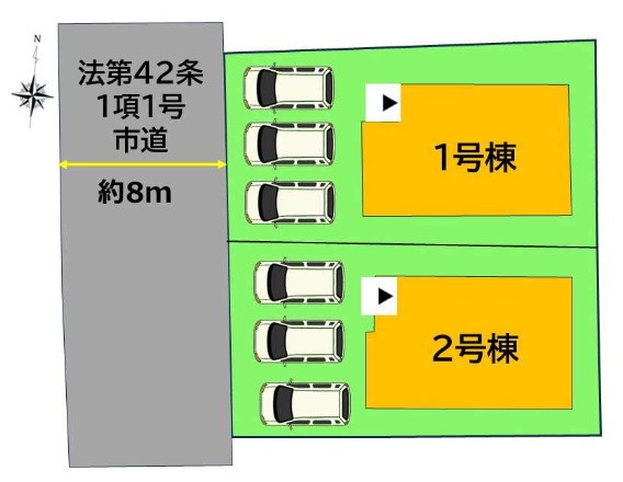 福岡市南区老司３丁目の新築一戸建の区画図