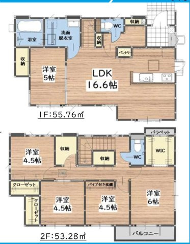 福岡市南区老司５丁目の新築一戸建の間取り