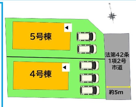 大野城市大城４丁目の新築一戸建の区画図