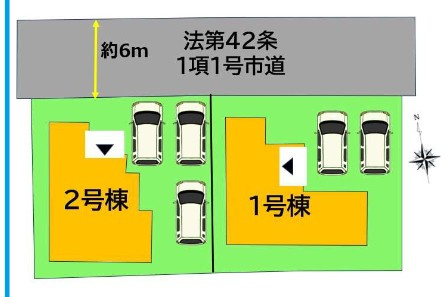 大野城市大城５丁目の新築一戸建の区画図