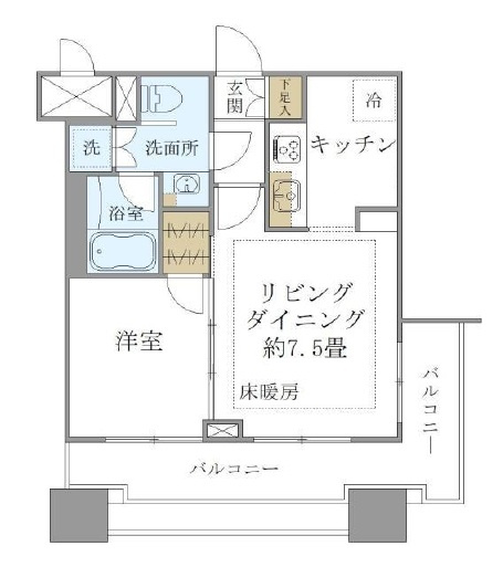 グラーサ白金高輪の間取り|間取りです。