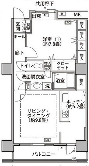 東雲キャナルコートＣＯＤＡＮ１８号棟の間取り|間取りです。