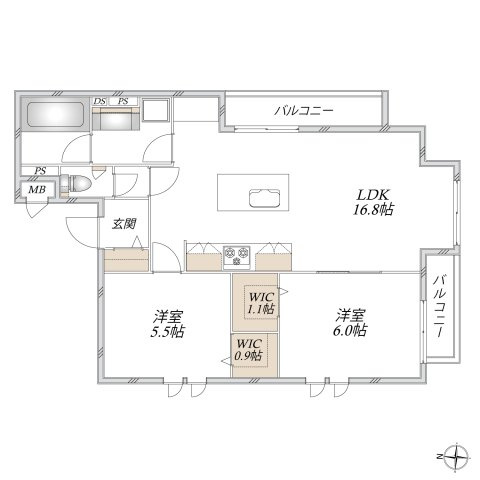 ＣＯＬＯＮＮＡＤＥ中野の間取り