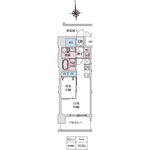 スプランディッド大阪EASTの間取り