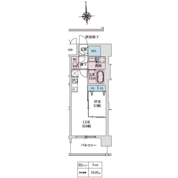 スプランディッド大阪EASTの間取り