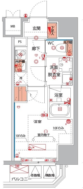 ハーモニーレジデンス横浜大通り公園EIRAKUの間取り