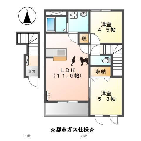 grass gardenの間取り