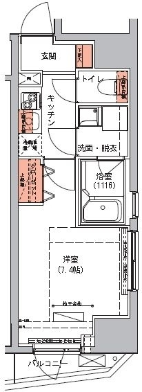 ハーモニーレジデンス三田の間取り