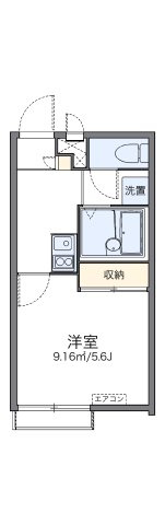 レオパレスラッキーサン横浜の間取り