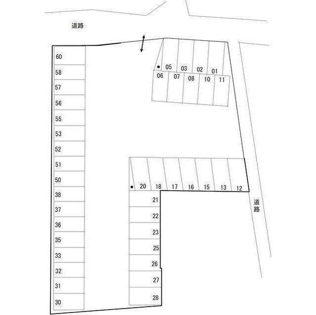 岐阜市本荘の駐車場の間取り