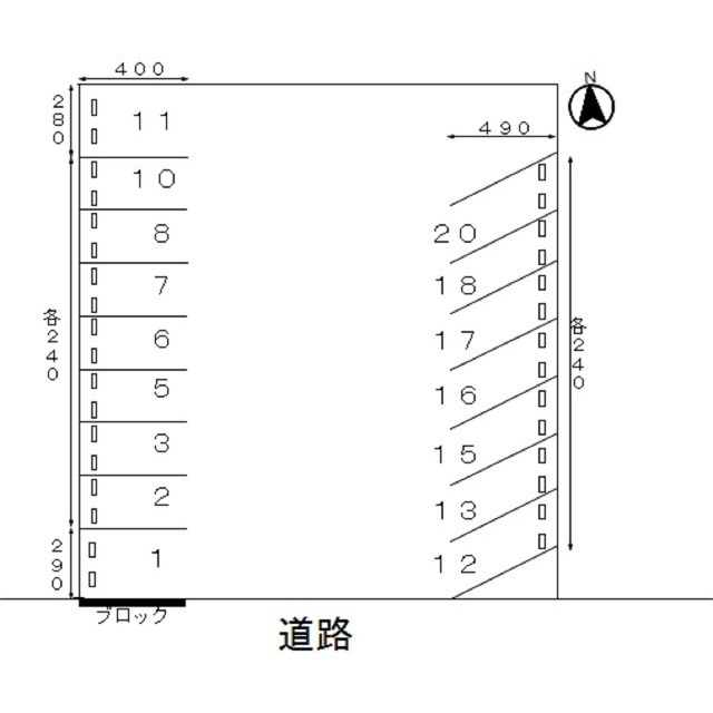 岐阜市早田栄町１丁目の駐車場の間取り