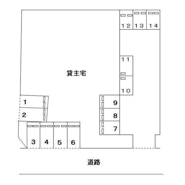 西荘3丁目伊藤駐車場の間取り