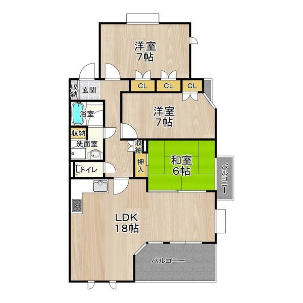 CITY　SPIRE夕陽丘の間取り