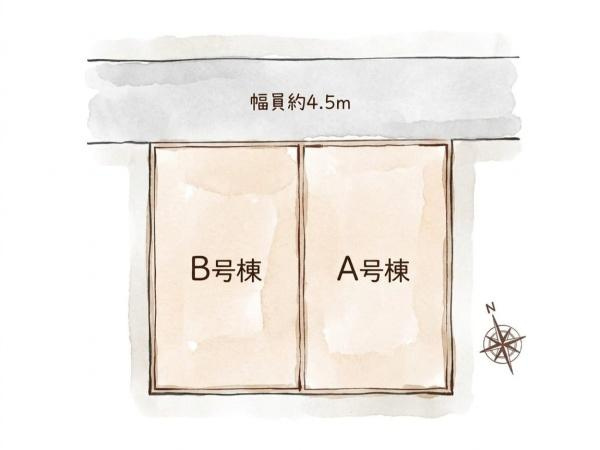 横浜市旭区都岡町の新築一戸建の区画図