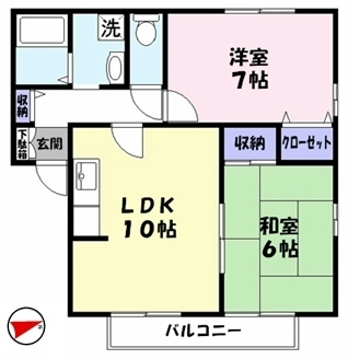 【間取り】 | アルカディア　Ｂ棟