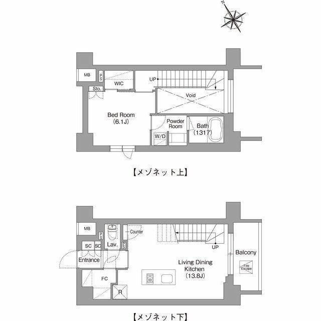 バウスフラッツ蔵前(バウスフラッツクラマエ)の間取り