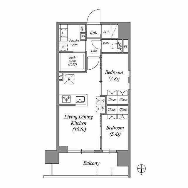 ＡＣＰ　Ｒｅｓｉｄｅｎｃｅ三ノ輪の間取り
