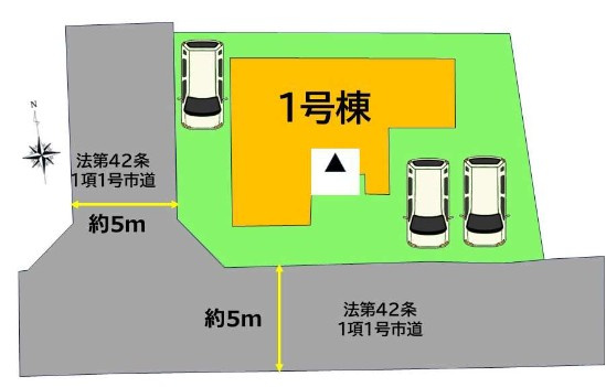 筑紫野市二日市北６丁目の新築一戸建の区画図