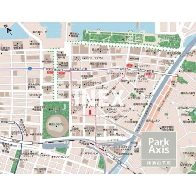 パークアクシス横浜山下町の地図