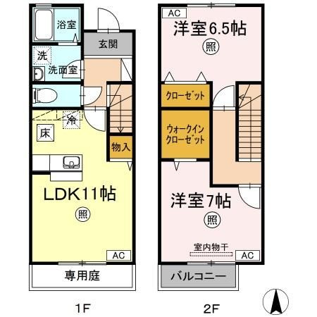 メゾンドールβ　G棟の間取り