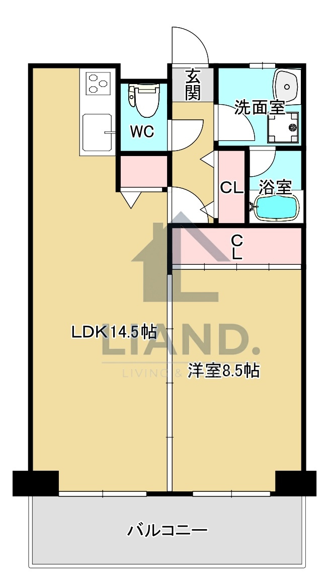 アーバンハイツ住乃江　住吉小学校区の間取り