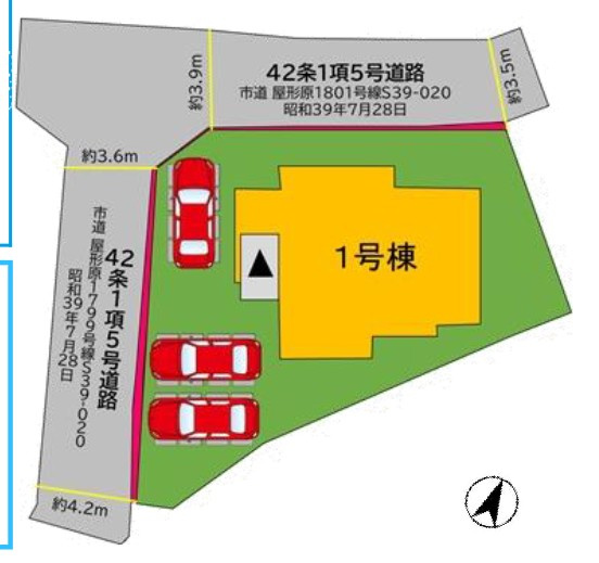 福岡市南区屋形原３丁目の新築一戸建の区画図