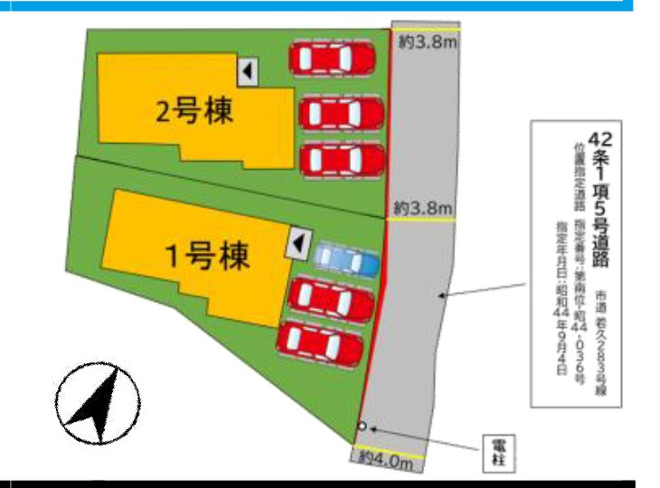 福岡市南区若久５丁目の新築一戸建の区画図