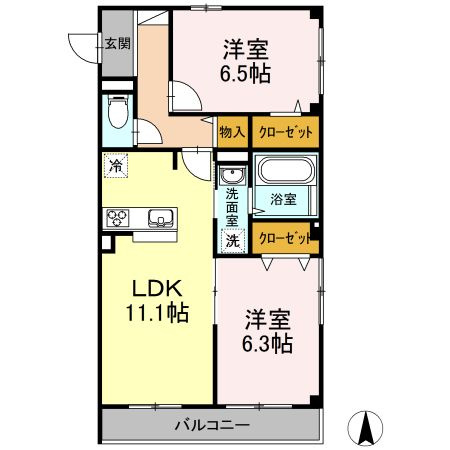 ラフォーレＦの間取り