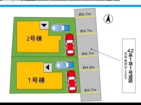 福岡市城南区東油山４丁目の新築一戸建の区画図