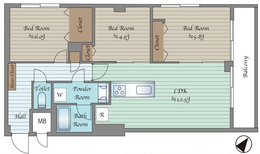 両国マンションの間取り|最上階（9F）角部屋住戸につきまして日当たり・通風・眺望良好。新規リノベーション施工が完了いたしましたのでいつでも内覧が可能です。