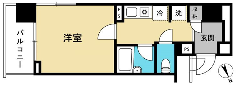 台東区東上野４丁目の賃貸マンションの間取り